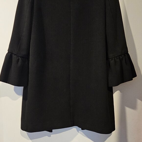 Zara Woman Black Bell Sleeve Coat - Picture 3 of 3